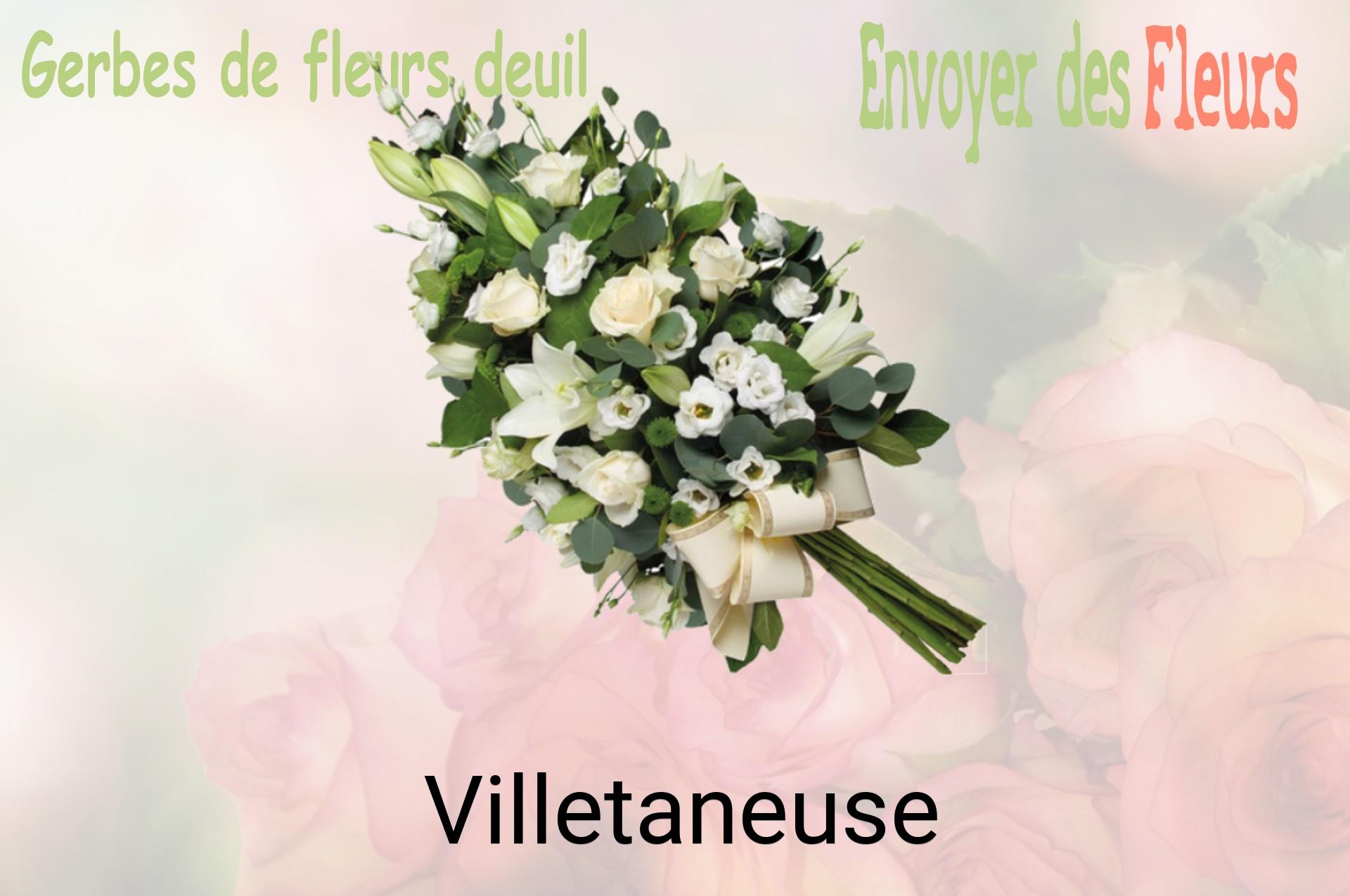 Gerbe de fleurs de deuil livrée à Villetaneuse